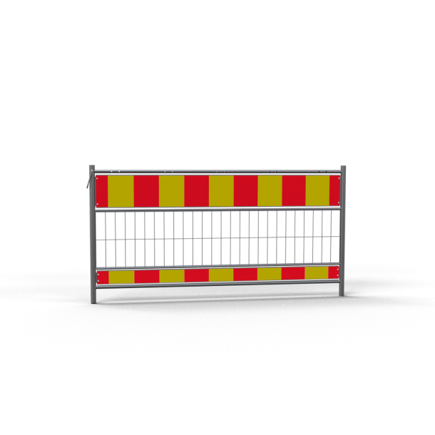 Panel fence | according to TL | film RA1/A | length: 2.00 m | red / yellow
